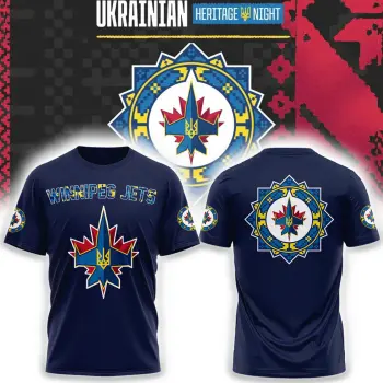 Winnipeg Jets Ukrainian Heritage 2024 Tshirt