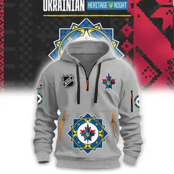 Winnipeg Jets Ukrainian Heritage 2024 Fleece Zip Hoodie V4