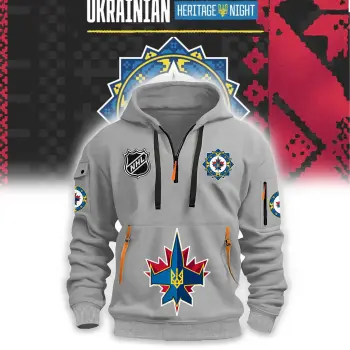 Winnipeg Jets Ukrainian Heritage 2024 Fleece Zip Hoodie V3