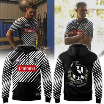 Collingwood Football Club Warm Up Combo Hoodie | Cap | Jogger v2