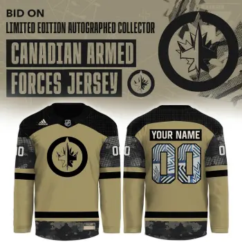 _ Winnipeg Jets Canadian Armed Forces Combo Hockey Jersey (Buy Combo and Save $20)