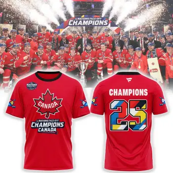 Canada Fanatics Steel 2025 4 Nations Face Off Champions Combo Tshirt | Cap | Jogger v3