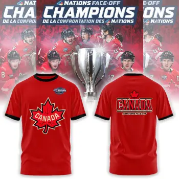 Canada Fanatics Red 2025 4 Nations Face Off Seize Fleece Pullover Tshirt