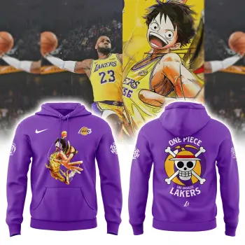 Los Angeles Lakers x One Piece Purple Combo Limited Edition Hoodie | Jogger | Cap