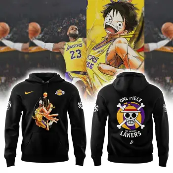 Los Angeles Lakers x One Piece Black Combo Limited Edition Hoodie | Jogger | Cap