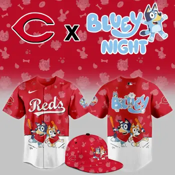 Cincinnati Reds Bluey Night Version Special Jersey