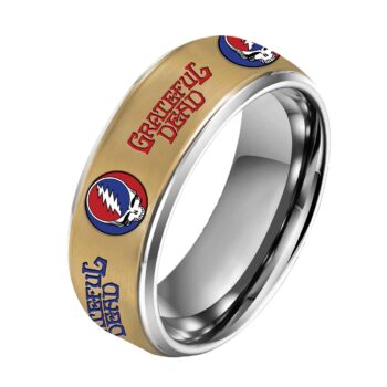Grateful Dead Silver Tungsten Rings