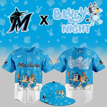Miami Marlins Bluey Night Version Special Jersey