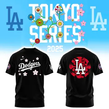 _Los Angeles Dodgers Tokyo Series 2025 Black Combo Tshirt | Cap | Jogger