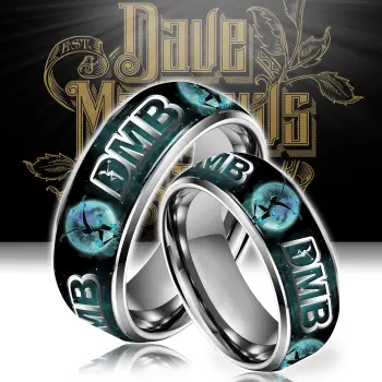 Premium DMB Silver Tungsten Rings - Pack 2
