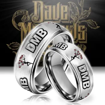Premium DMB Silver Tungsten Rings V4